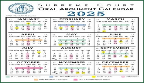 Oral Argument Calendar - William K. Nakamura Courthouse, Seattle Washington
